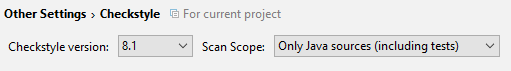 checkstyle idea scan scope